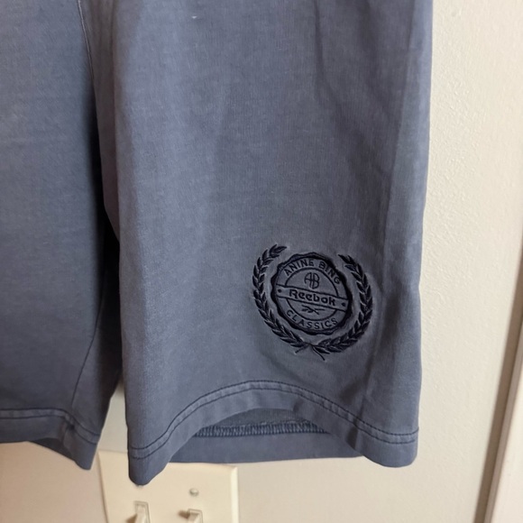 REEBOK X ANINE BING blue logo biker shorts - Picture 3 of 4